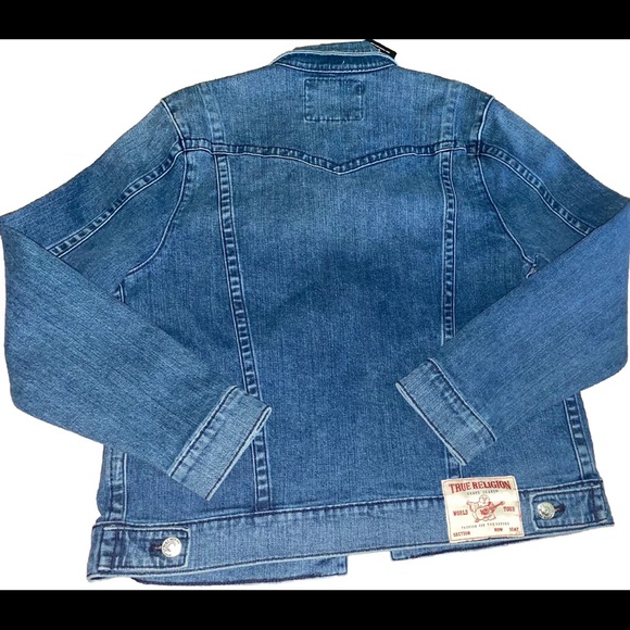 New True Religion Jean Jacket Jimmy SN Trucker Jacket Denim Jacket Size M - Picture 2 of 11